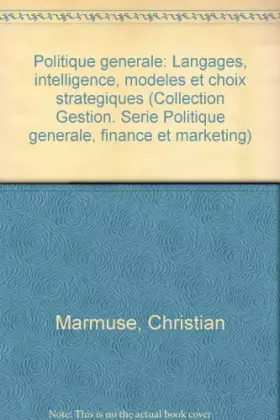 Couverture du produit · Politique générale