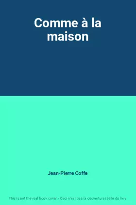 Couverture du produit · Comme à la maison