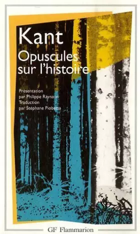 Couverture du produit · Opuscules sur l'histoire