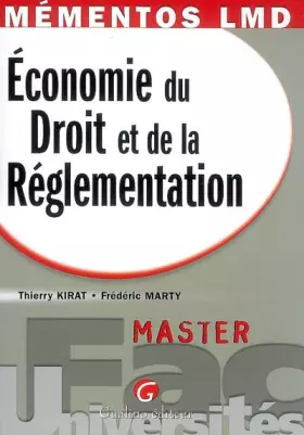 Couverture du produit · Economie du Droit et de la Réglementation : Master