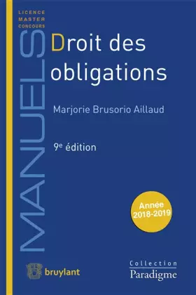 Couverture du produit · Droit des obligations