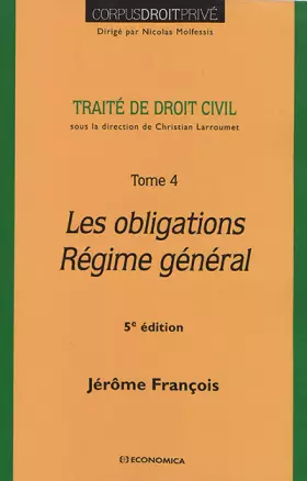 Couverture du produit · Traite de Droit Civil - Tome IV, 5e ed. - les Obligations