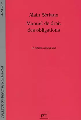 Couverture du produit · Manuel de droit des obligations