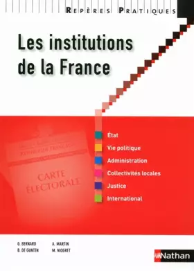 Couverture du produit · RP INSTITUTIONS DE LA FRANCE N