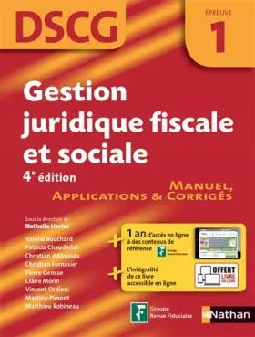 Couverture du produit · Gestion juridique, fiscale et sociale - DSCG 1 - Manuel, applications et corrigés