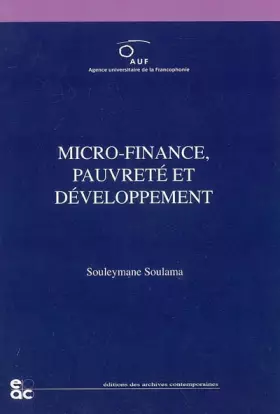Couverture du produit · Micro-finance, pauvreté et développement