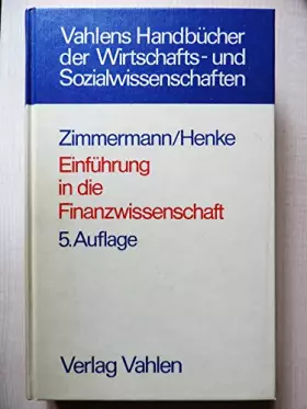 Couverture du produit · Finanzwissenschaft. Eine Einführung in die Lehre von der Öffentlichen Finanzwirtschaft