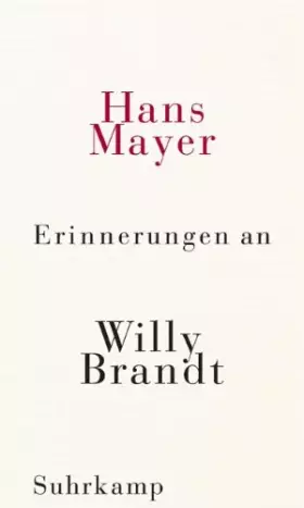 Couverture du produit · Erinnerungen an Willy Brandt