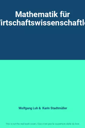 Couverture du produit · Mathematik für Wirtschaftswissenschaftler