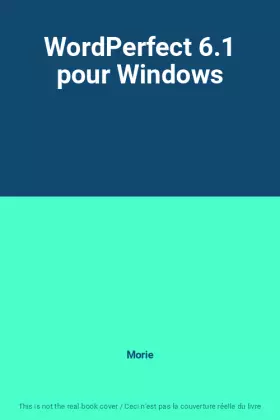 Couverture du produit · WordPerfect 6.1 pour Windows