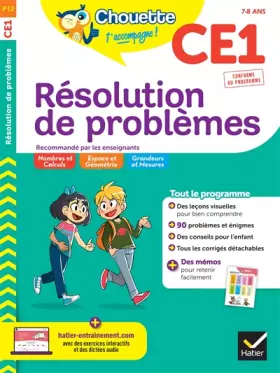 Couverture du produit · Chouette - Résolution de problèmes CE1: cahier d'entraînement en maths recommandé par les enseignants