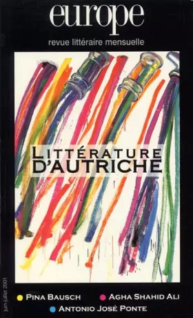 Couverture du produit · Revue Europe, juin - juillet 2001 : Littérature d'Autriche