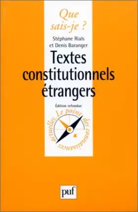 Couverture du produit · TextesConstitutionnels étrangers