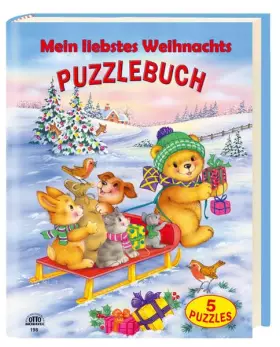 Couverture du produit · Mein liebstes Weihnachts-Puzzlebuch wattierter Cover: 5 Puzzles mit je 12 Teilen