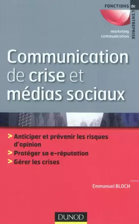 Couverture du produit · Communication de crise et médias sociaux