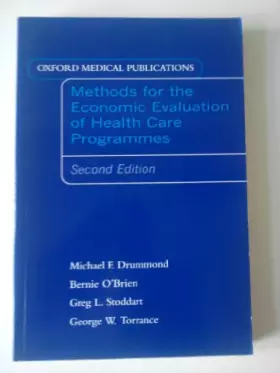 Couverture du produit · Methods for the Economic Evaluation of Health Care Programmes