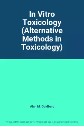 Couverture du produit · In Vitro Toxicology (Alternative Methods in Toxicology)