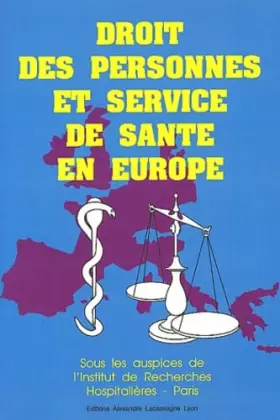 Couverture du produit · Droit des personnes et service de santé en Europe