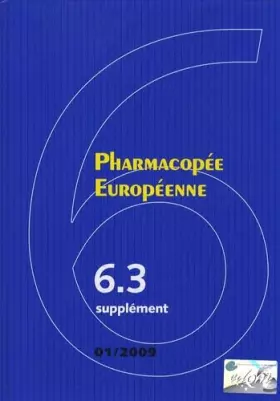 Couverture du produit · Pharmacopée européenne: Supplément 6.3