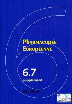 Couverture du produit · European Pharmacopoeia: Supplement 6.7 (French Edition)