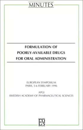 Couverture du produit · Formulation of poorly available drugs for oral administration