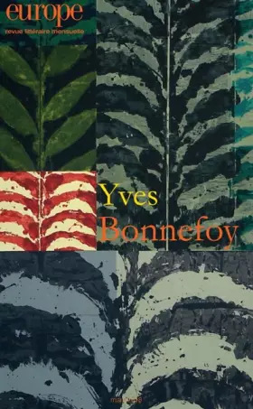 Couverture du produit · Yves Bonnefoy N 1067 Mars 2018