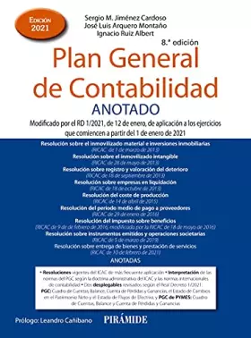Couverture du produit · Plan General de Contabilidad ANOTADO: Modificado por el RD 1/2021, de 12 de enero, de aplicación a los ejercicios que comiencen