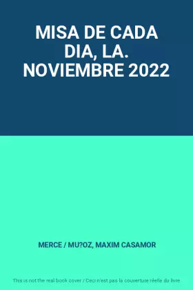 Couverture du produit · MISA DE CADA DIA, LA. NOVIEMBRE 2022