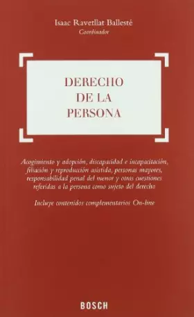 Couverture du produit · Derecho de la persona