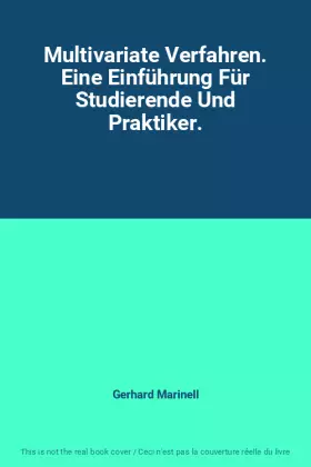 Couverture du produit · Multivariate Verfahren. Eine Einführung Für Studierende Und Praktiker.