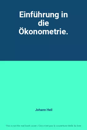 Couverture du produit · Einführung in die Ökonometrie.