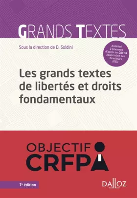Couverture du produit · Les grands textes de libertés et droits fondamentaux 7ed