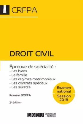 Couverture du produit · Droit civil. Épreuve de spécialité : les biens, la famille, les régimes matrimoniaux, les contrats spéciaux, les sûretés