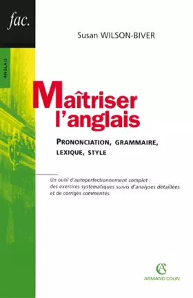 Couverture du produit · Maîtriser l'anglais: Prononciation, grammaire, lexique, style