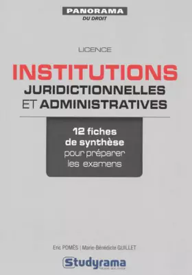 Couverture du produit · Institutions juridictionnelles et administratives