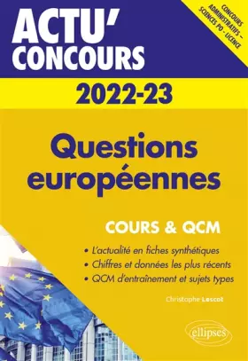 Couverture du produit · Questions européennes: Cours et QCM