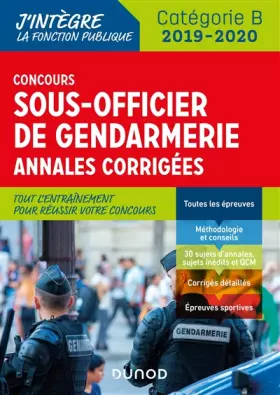 Couverture du produit · Concours Sous-officier de gendarmerie - Annales corrigées - 2019/2020: Annales corrigées (2019-2020)