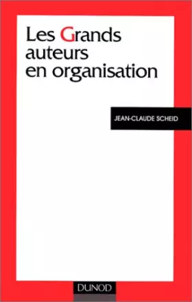 Couverture du produit · Les grands auteurs en organisation