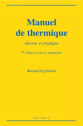 Couverture du produit · Manuel de thermique theorie et pratique