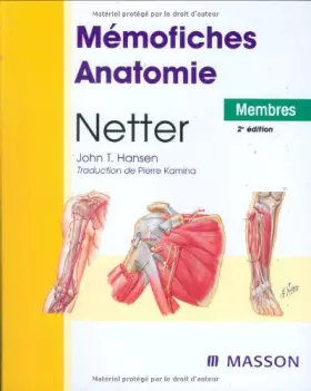 Couverture du produit · Mémofiches Anatomie Netter : Membres