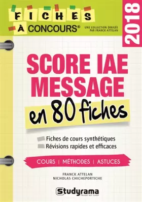 Couverture du produit · Score IAE Message : 80 fiches de cours, méthodes et astuces