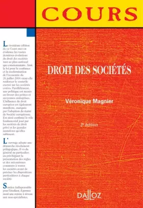 Couverture du produit · Droit des sociétés