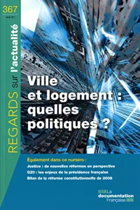 Couverture du produit · Ville et logement : quelles politiques ?