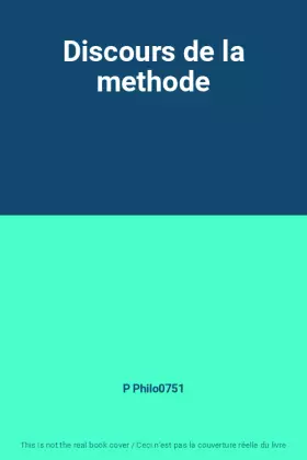 Couverture du produit · Discours de la methode