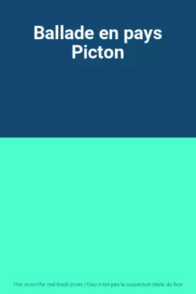 Couverture du produit · Ballade en pays Picton
