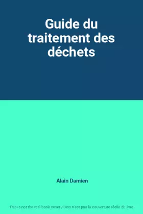 Couverture du produit · Guide du traitement des déchets