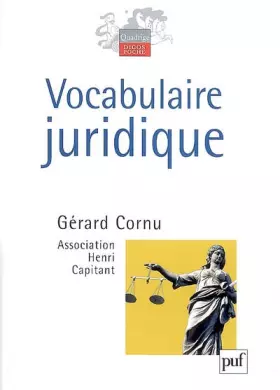 Couverture du produit · Vocabulaire juridique