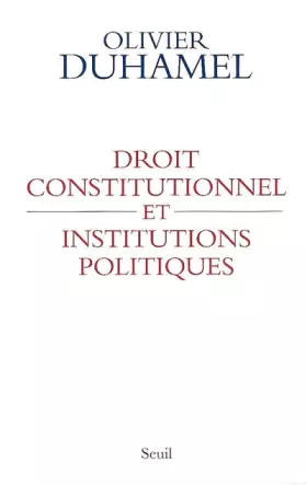 Couverture du produit · Droit constitutionnel et institutions politiques