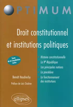 Couverture du produit · Droit Constitutionnel & Institutions Publiques