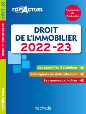 Couverture du produit · Top actuel Droit de l'immobilier 2022-2023